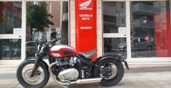 Triumph Bonneville Bobber Grigia-Rossa 1200 – Ciciriello Moto (2)